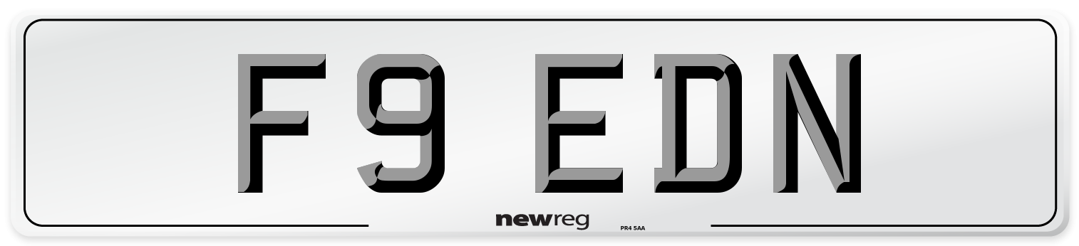 F9 EDN Number Plate from New Reg